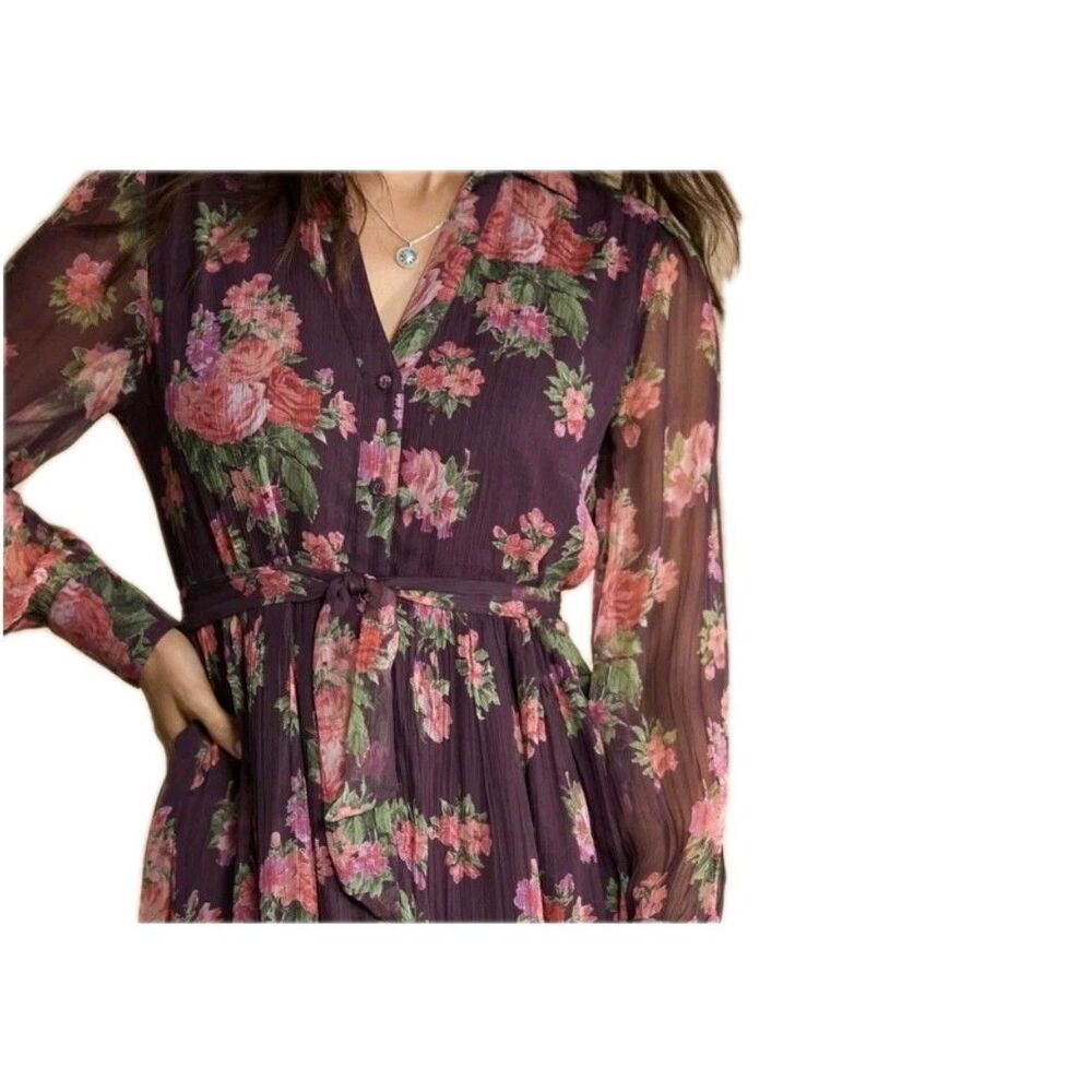 Sundance PS Altenburg Dress 100% Cupro Ruffled Fairy Grunge Floral Cottage Core - Picture 5 of 9